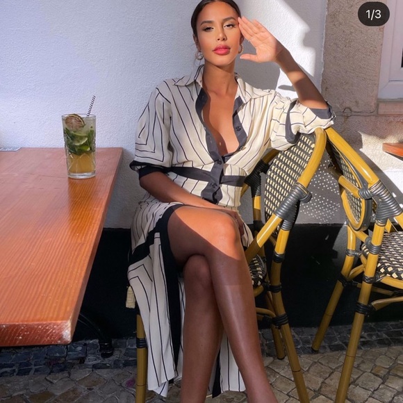 Zara Stripe Shirt Dress - Picture 2 of 12